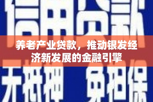 江宁养老产业贷款，推动银发经济新发展的金融引擎