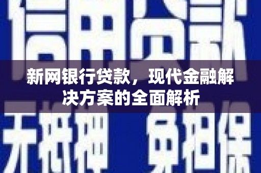 江宁新网银行贷款，现代金融解决方案的全面解析