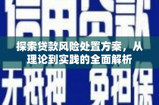 江宁探索贷款风险处置方案，从理论到实践的全面解析