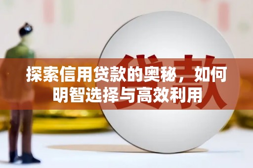 江宁探索信用贷款的奥秘，如何明智选择与高效利用