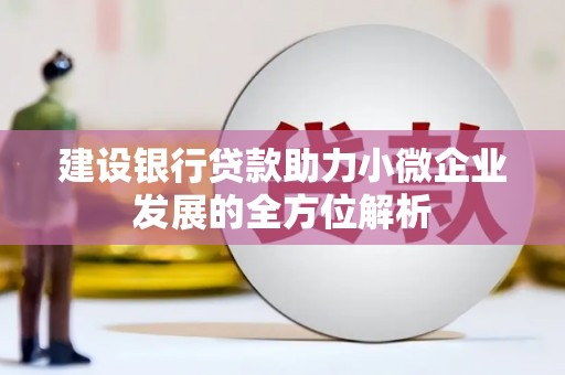 江宁建设银行贷款助力小微企业发展的全方位解析