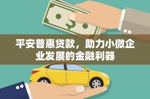 江宁平安普惠贷款，助力小微企业发展的金融利器