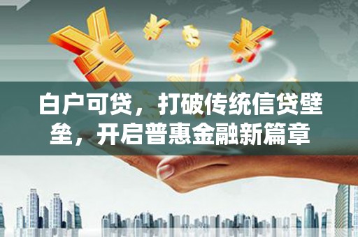 江宁白户可贷，打破传统信贷壁垒，开启普惠金融新篇章