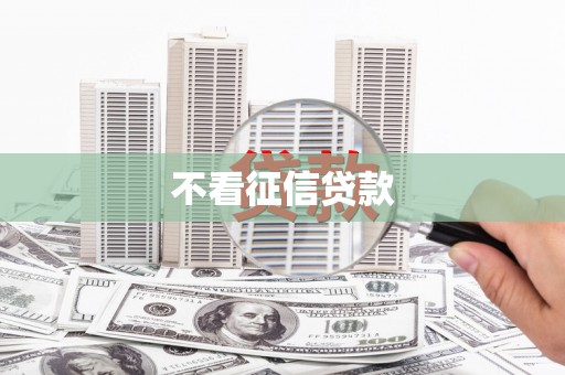江宁不看征信贷款